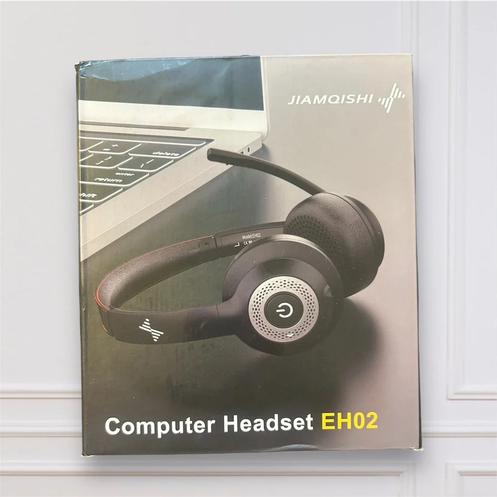 Source Unknown EH02 Black Computer Headset with Silver Accents